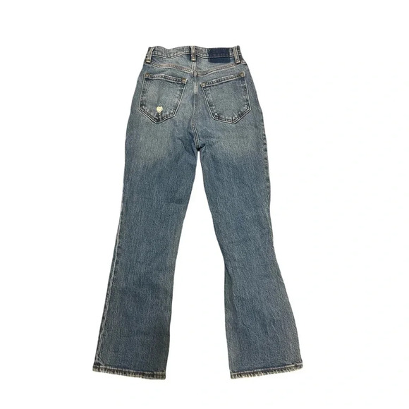 Abercrombie & Fitch Distressed Blue Wide Leg Jeans - Picture 4 of 8